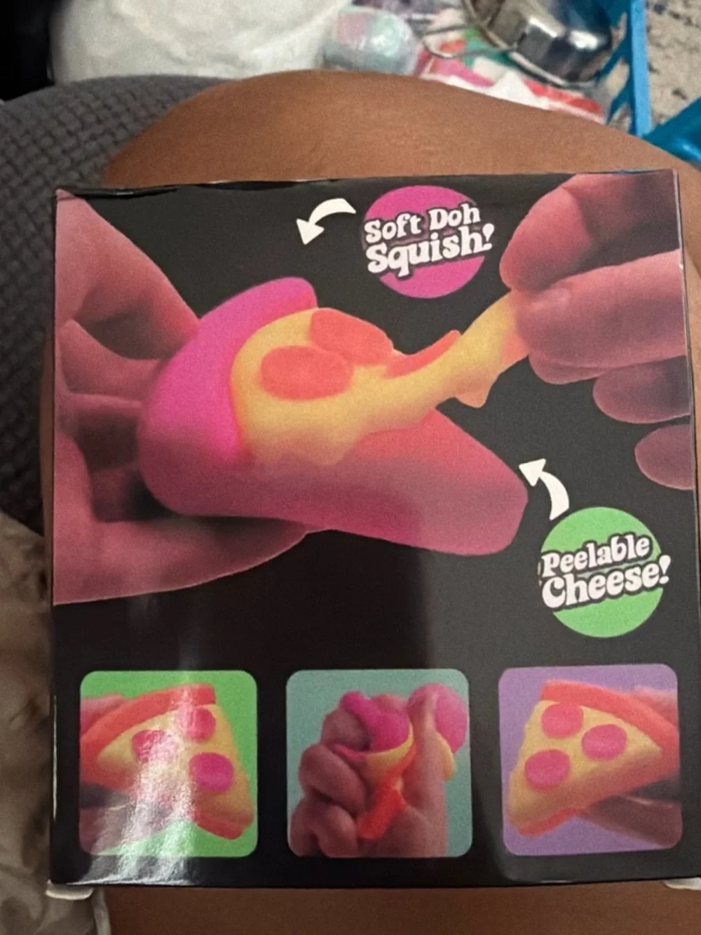 SQUEEZZA Pink & Yellow Pizza Squishy Toy