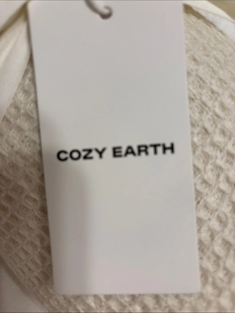 Cozy Earth Alpaca Cream Waffle Knit Throw Blanket