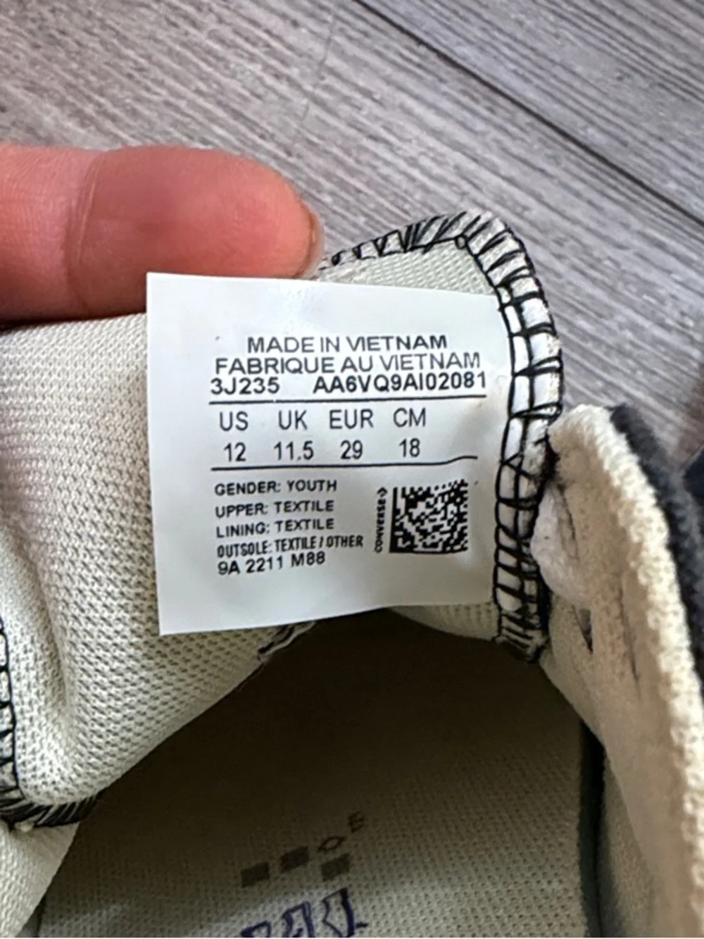 Converse Kids Black and White Canvas Low Top Sneakers