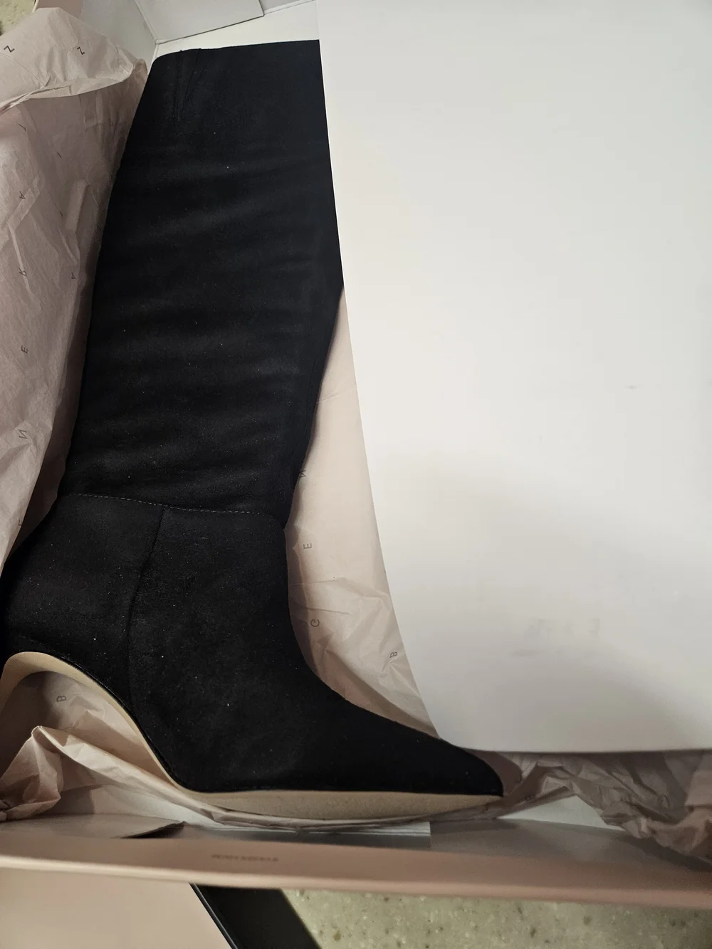 BCBGeneration Black Knee-High Pointed Toe Stiletto Boots