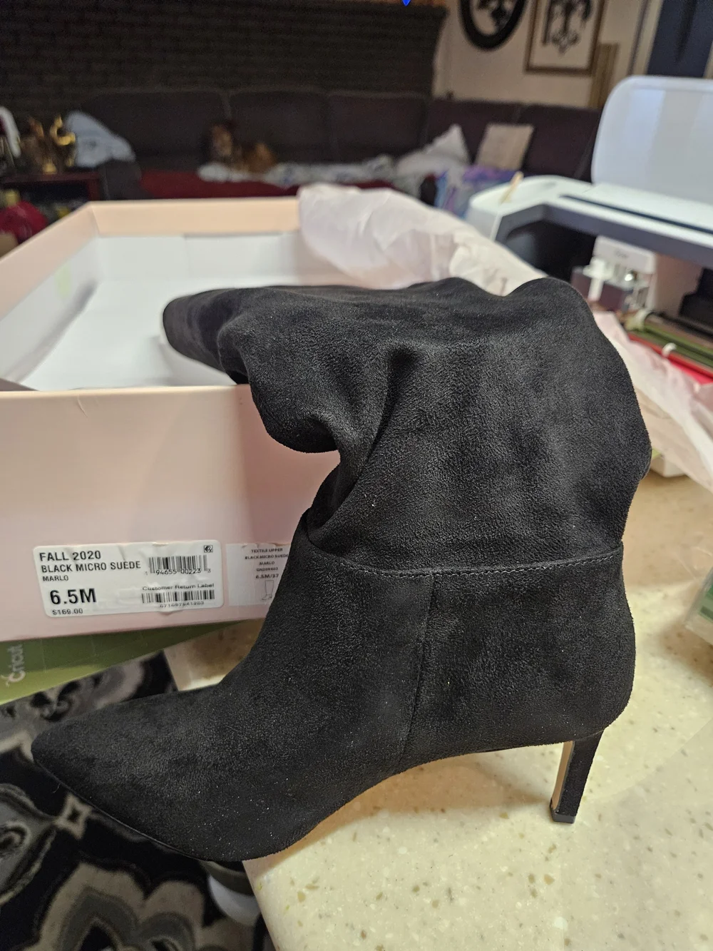 BCBGeneration Black Knee-High Pointed Toe Stiletto Boots