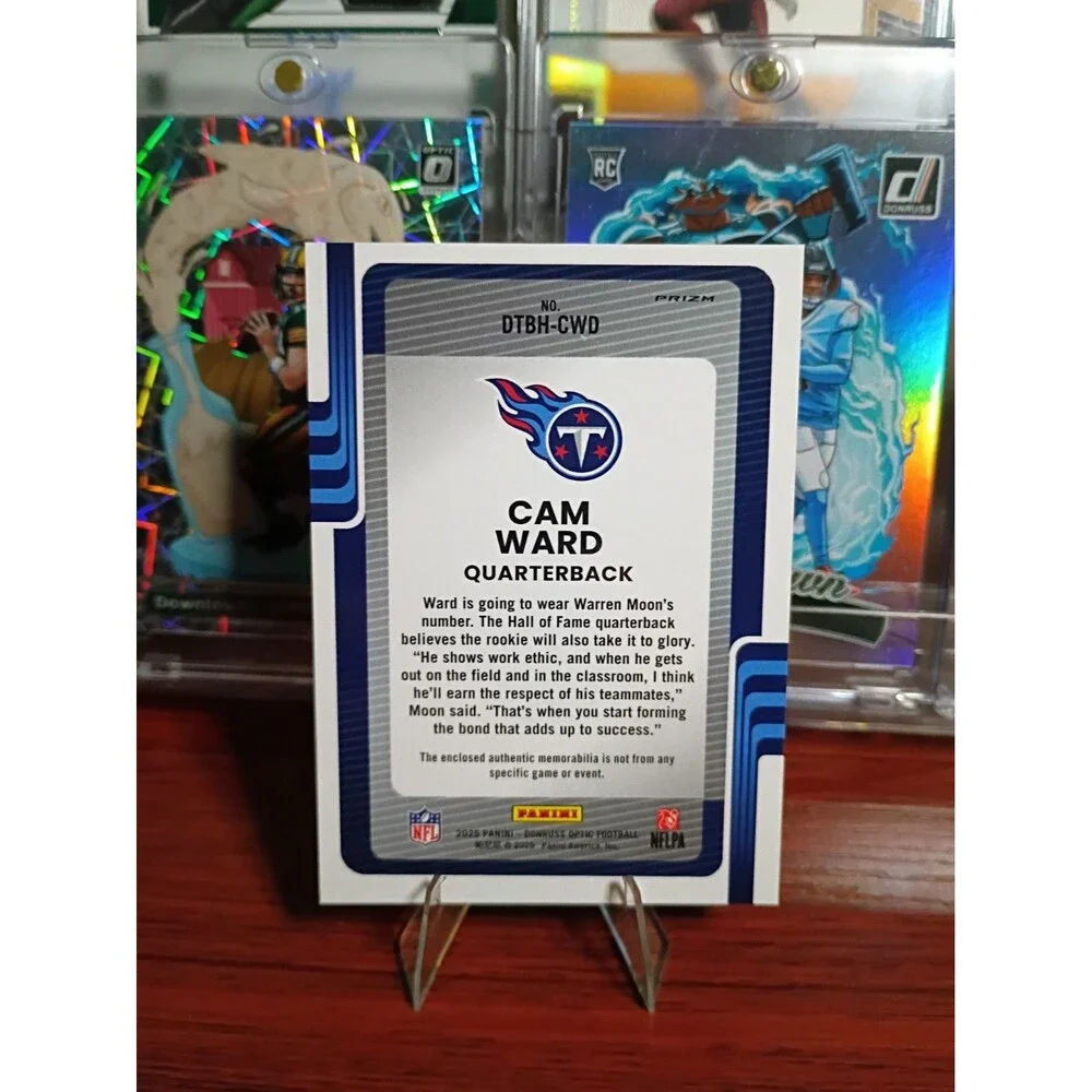 2025 Panini Donruss Optic - Donruss Threads Cam Ward #DTBH-CWD Blue Hyper Prizm