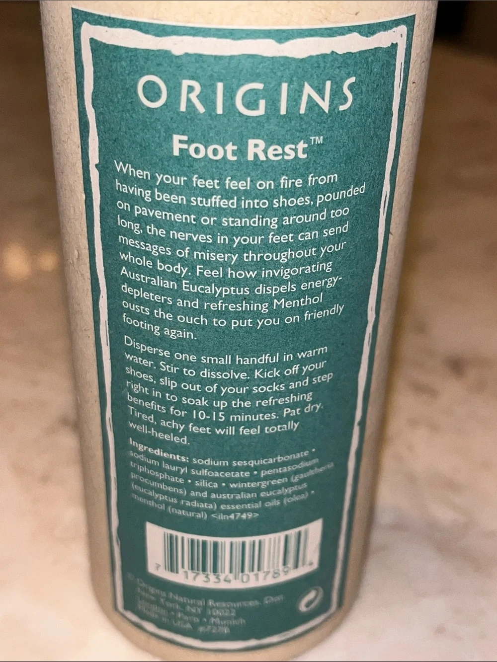 Origins Foot Rest Soothing Foot Soak 7oz container