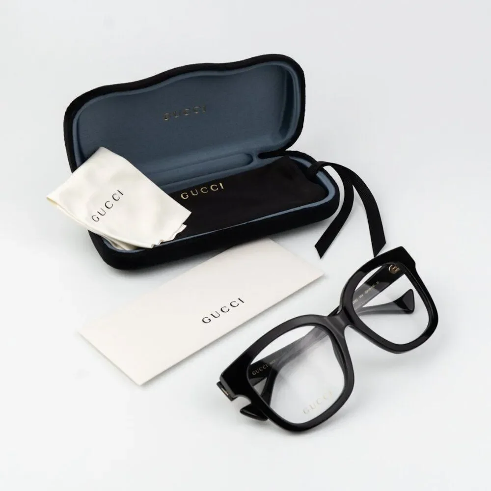 Gucci Men Eyeglasses Black Square GG1258O 004 BRAND NEW