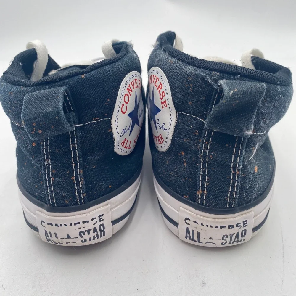 Converse Chuck Taylor All Star Street Mid Kids 5.5 Black Red Splatter Canvas SEO