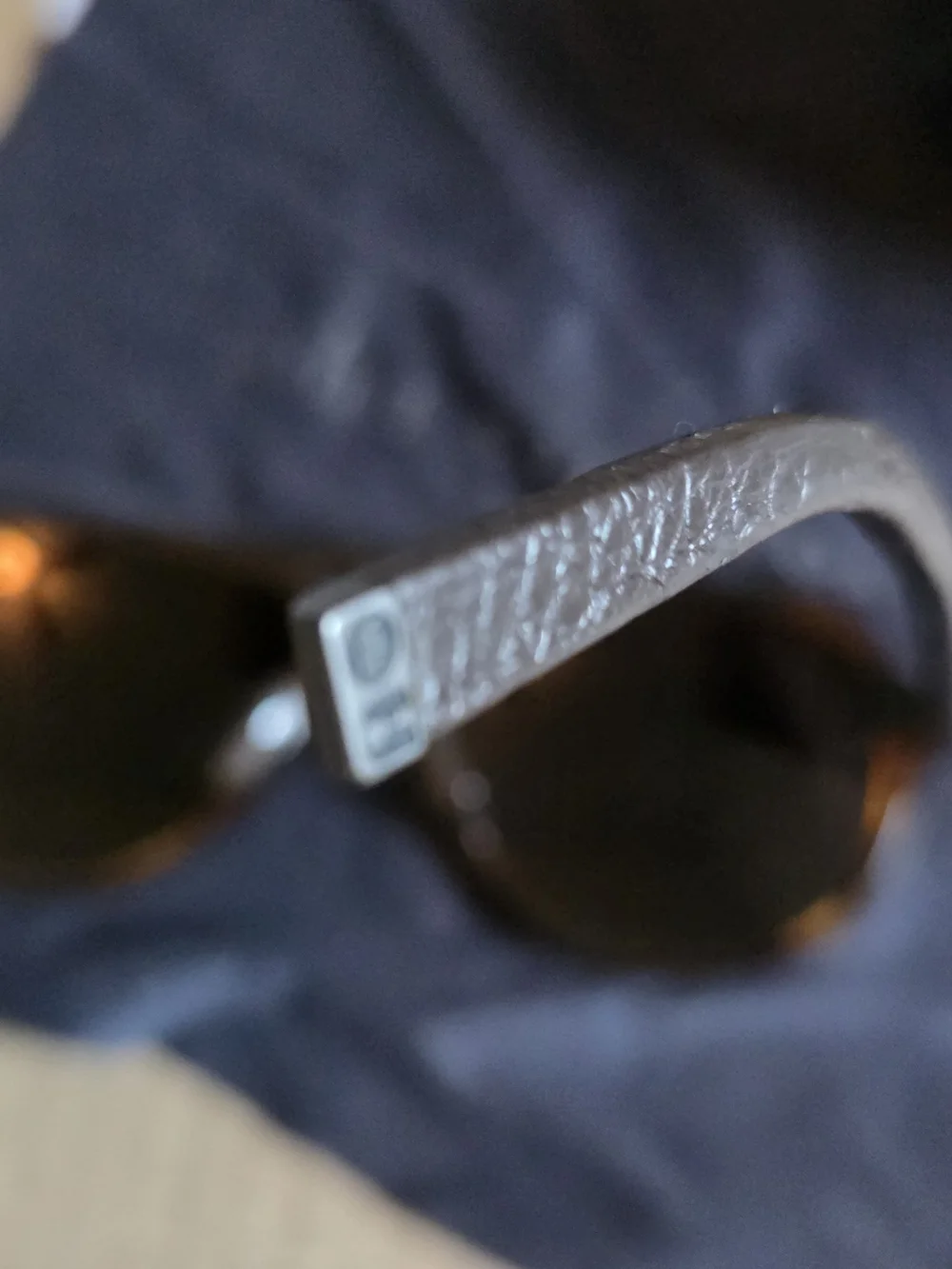 John Varvatos Brown Horn- Leather Aviator Sunglasses
