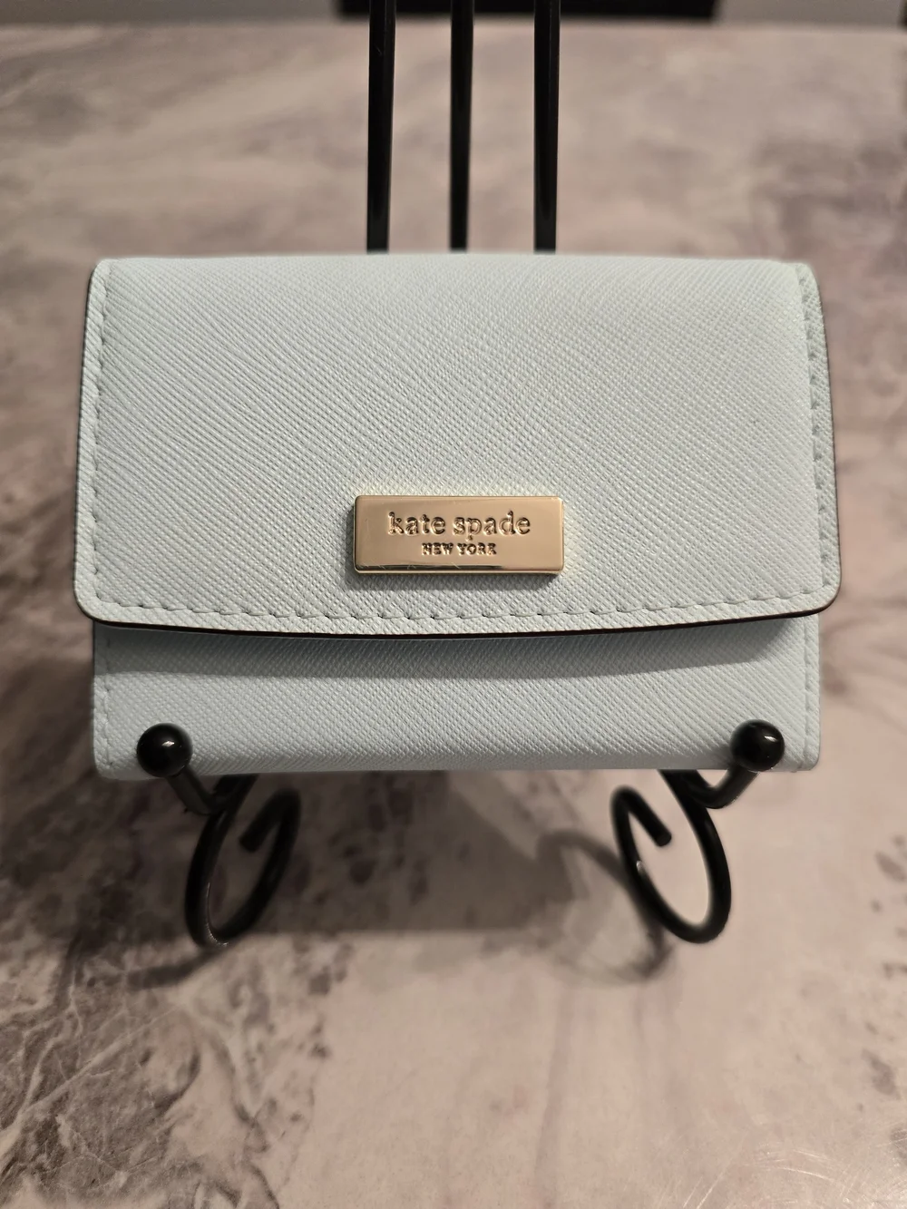 Kate Spade New York Light Blue Saffiano Leather Wallet