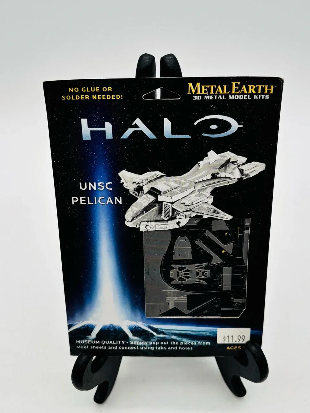 Halo UNSC Pelican 3D Metal Model Kit - Silver