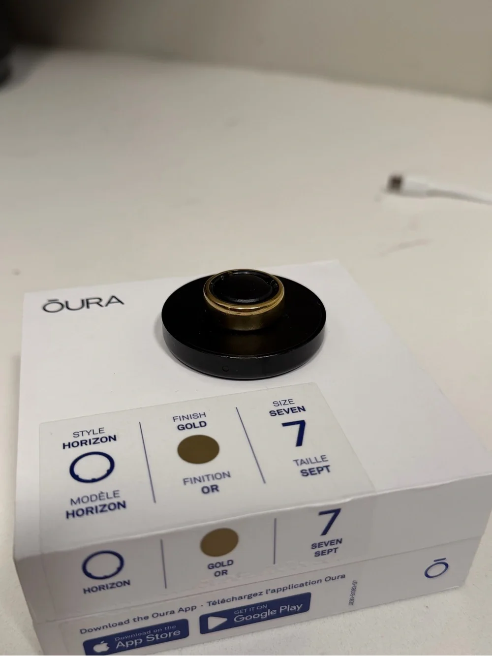 Oura Ring Gen 3 Gold Horizon Size 7