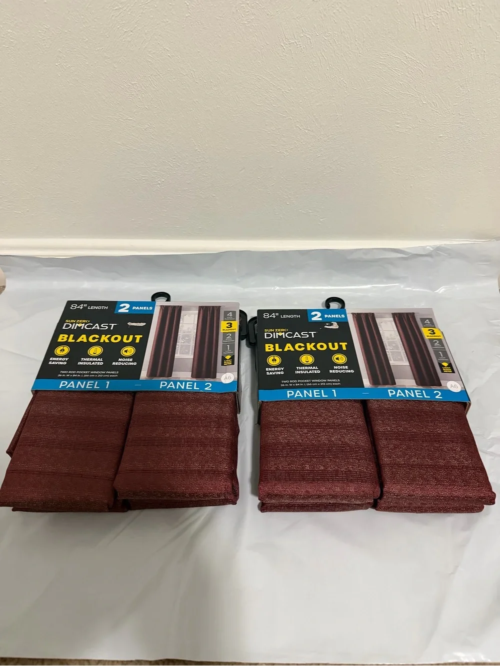 Dimcast Burgundy Blackout Curtain Panels (2-Pack)