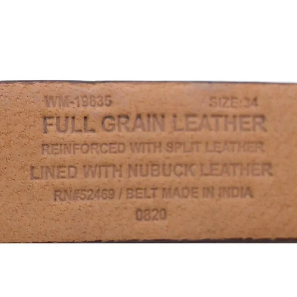INDIA BROWN GENUINE LEATHER 1 1/4