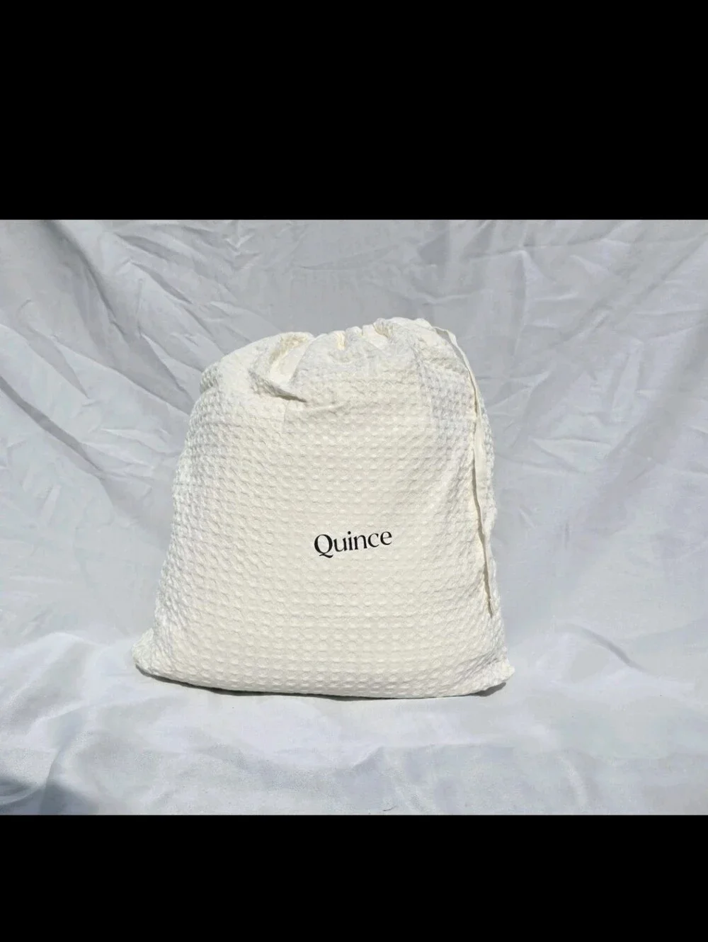 New Quince King/cal King Honeycomb Luxe Undyed Cream Duvet Cover Set 2 Shams