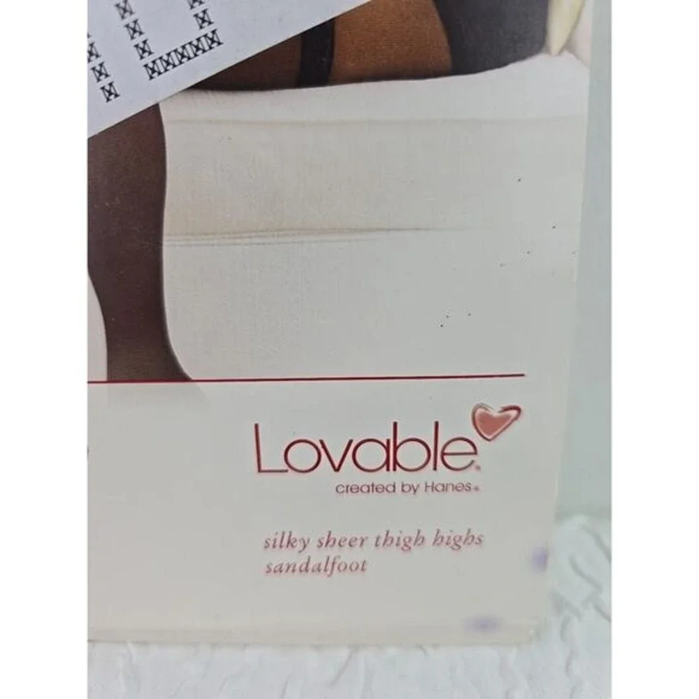 Lovable Thigh Highs Womens Two Plus Barely There Silky Sheer Sandalfoot 0B056