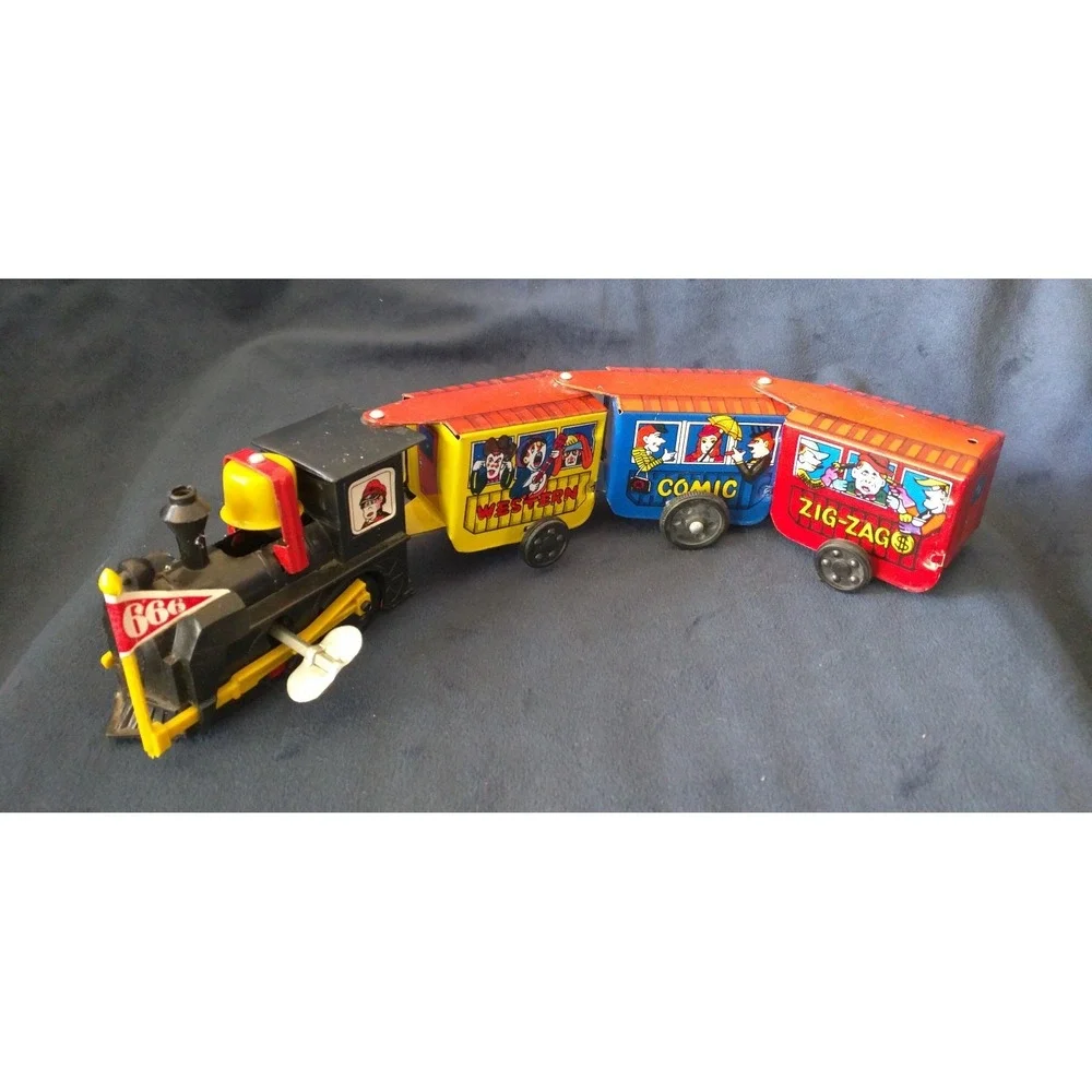 Vintage 1983 Shackman Tin Wind-Up Toys  Set of 6
