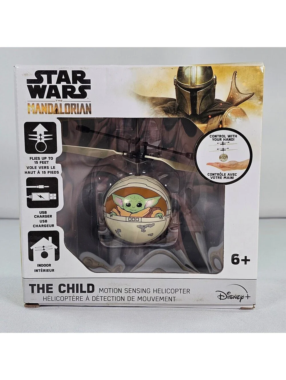 Star Wars The Mandalorian The Child Motion Sensing Helicopter Grogu UFO Ball Toy