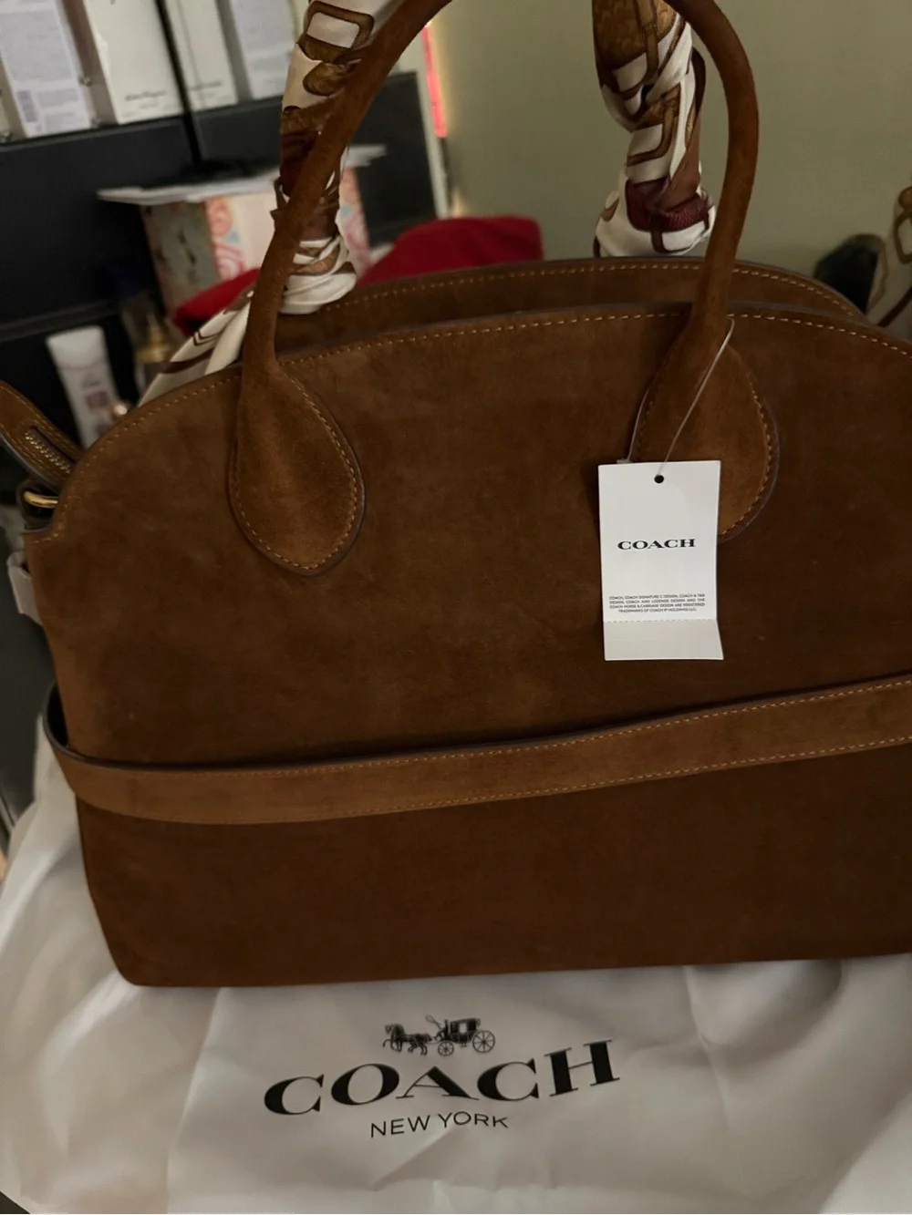 Coach suede satchel