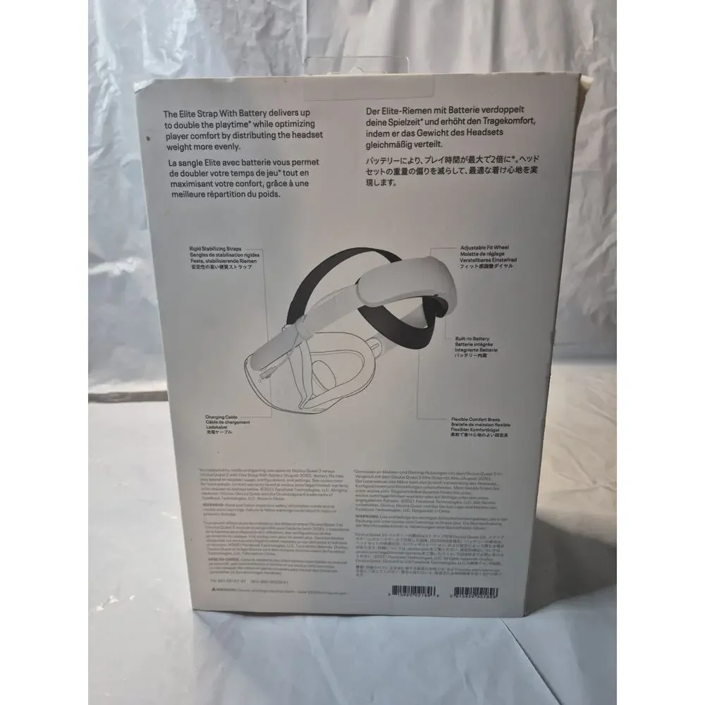 Meta Oculus Quest 2 Elite Strap VR Headset Controller W/Battery NEW Sealed Box..