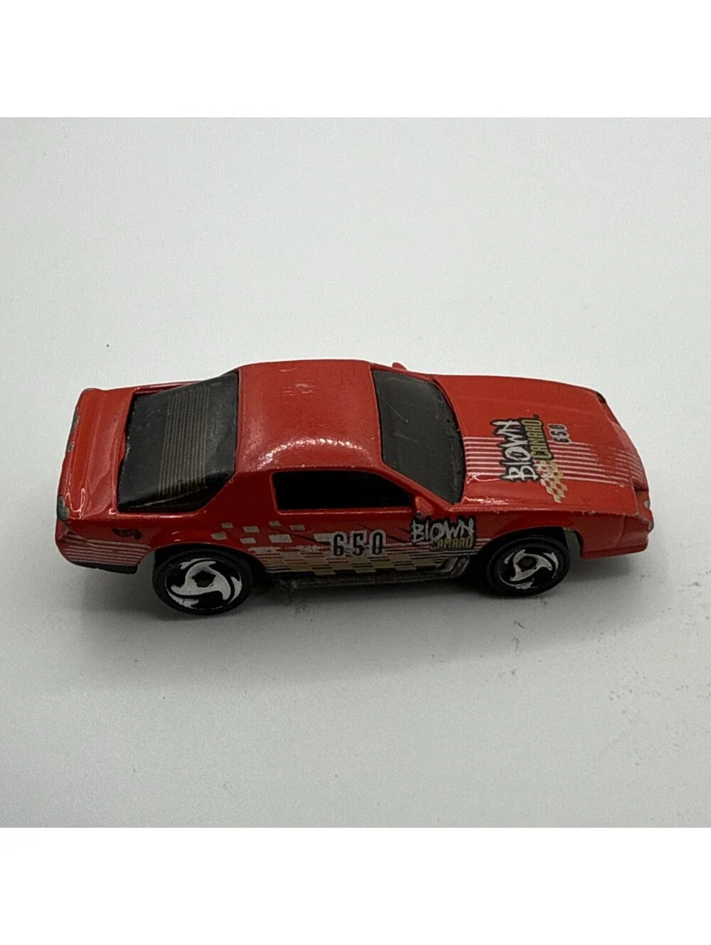 2000 Hot Wheels RED loose '80s CAMARO Blown METAL BASE Z-28 sawblades 650
