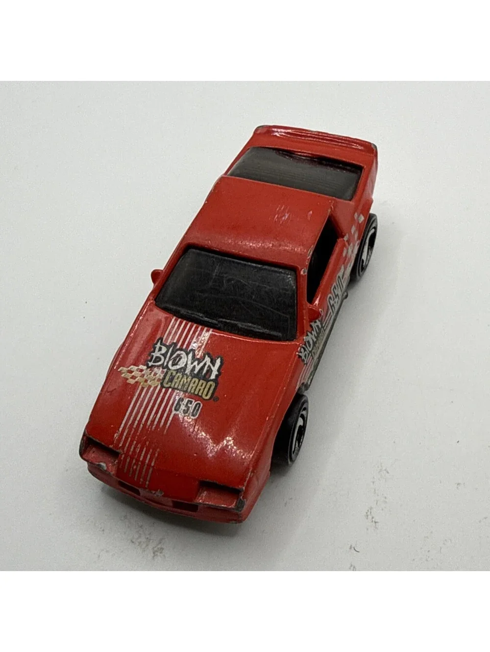 2000 Hot Wheels RED loose '80s CAMARO Blown METAL BASE Z-28 sawblades 650