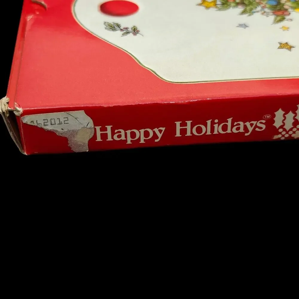 Nikko Happy Holidays Ceramic Christmas Tree Snack Cheese Board Japan New in Box