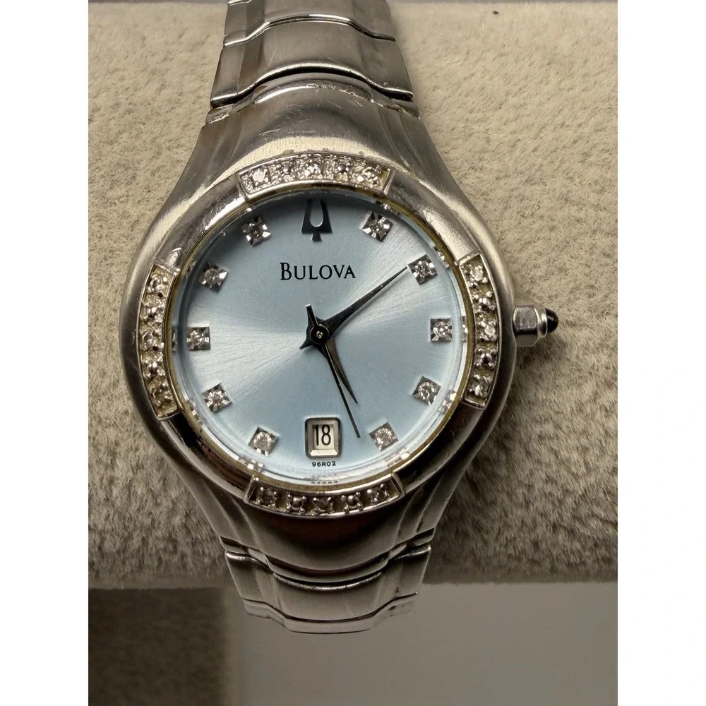 Bulova 96R02 Maestro New Battery Ladies Watch 26MM 7