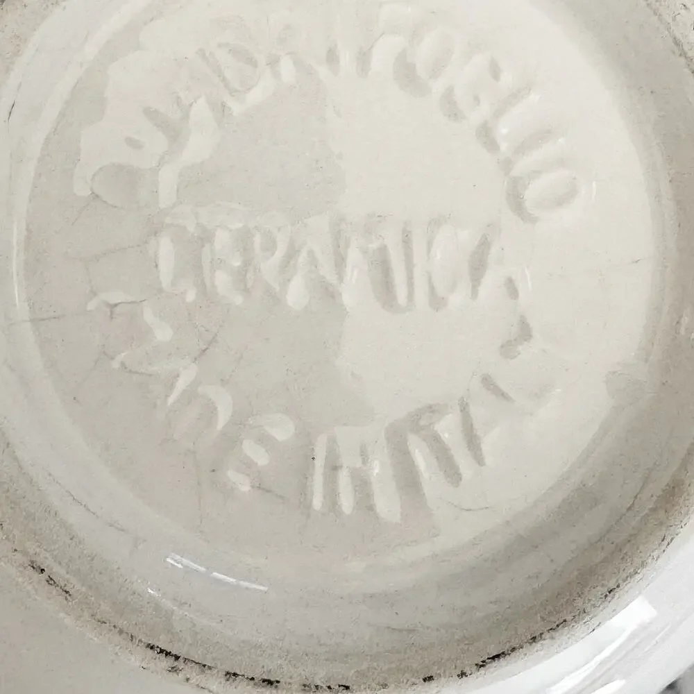 Quadrifoglio Ceramics Made in Italy Latin Quote Set of 2 Cereal Bowls