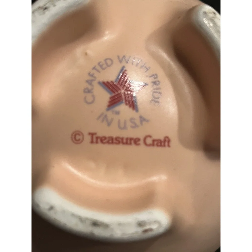VTG Treasure Craft Footed Salsa/Guacamole/Dip‎ Bowl Southwest Design Made In USA