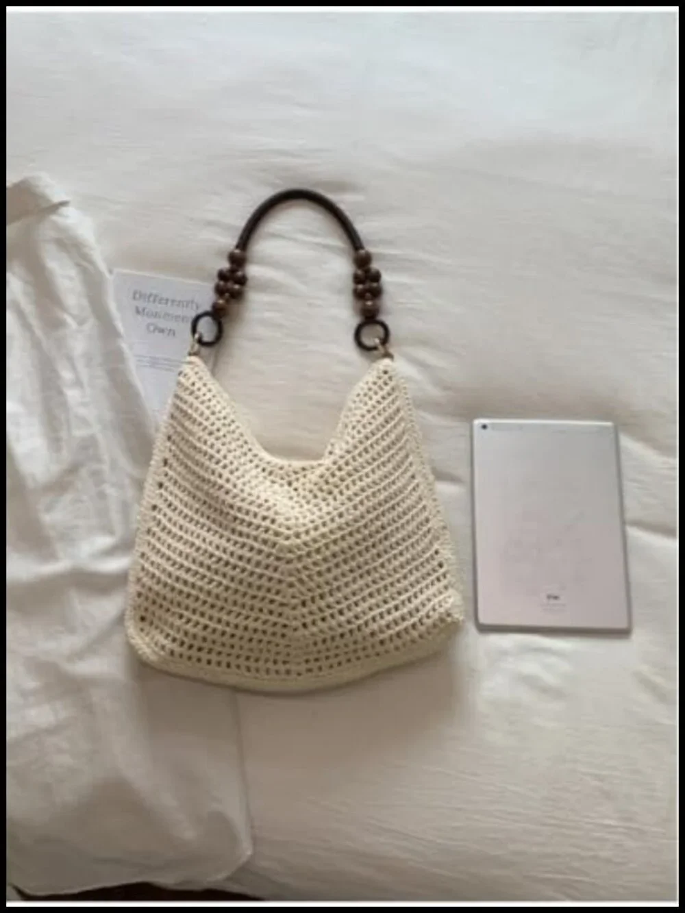 Handwoven Cotton Crochet Hobo Bag Large Summer Beach Knitted Tote Shoulder Bag