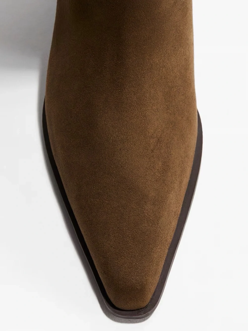 H&M Brown Suede Over-the-Knee Western Boot