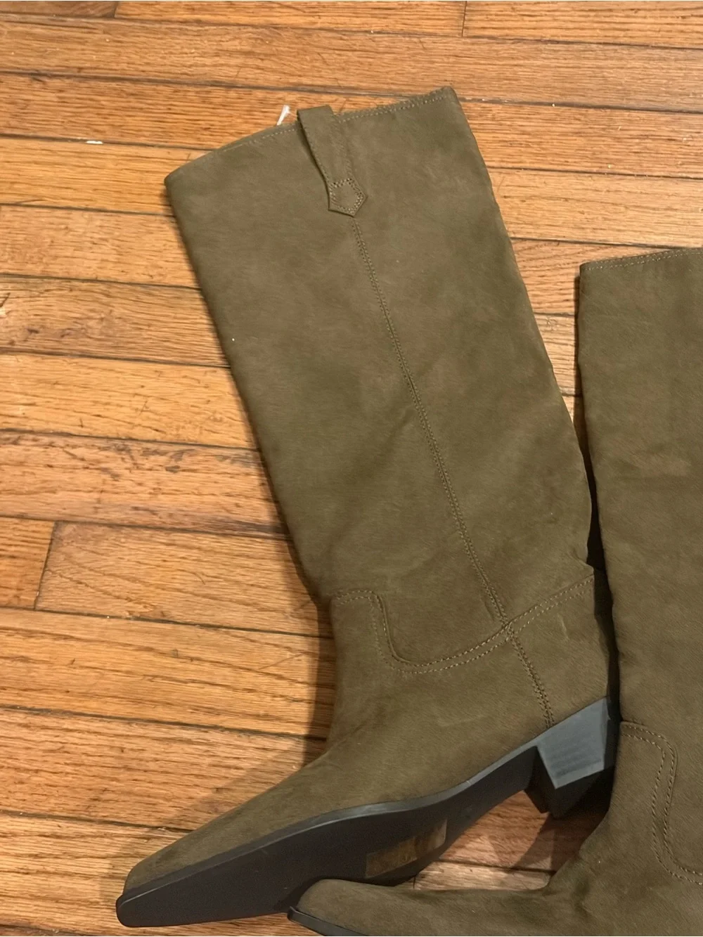 H&M Brown Suede Over-the-Knee Western Boot