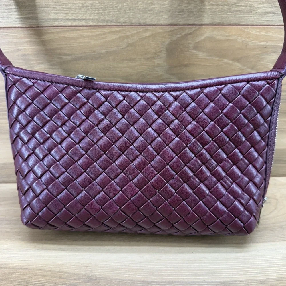 Walter Baker Hazel Hand Woven‎ Baguette Small Hobo Bag Soft Leather