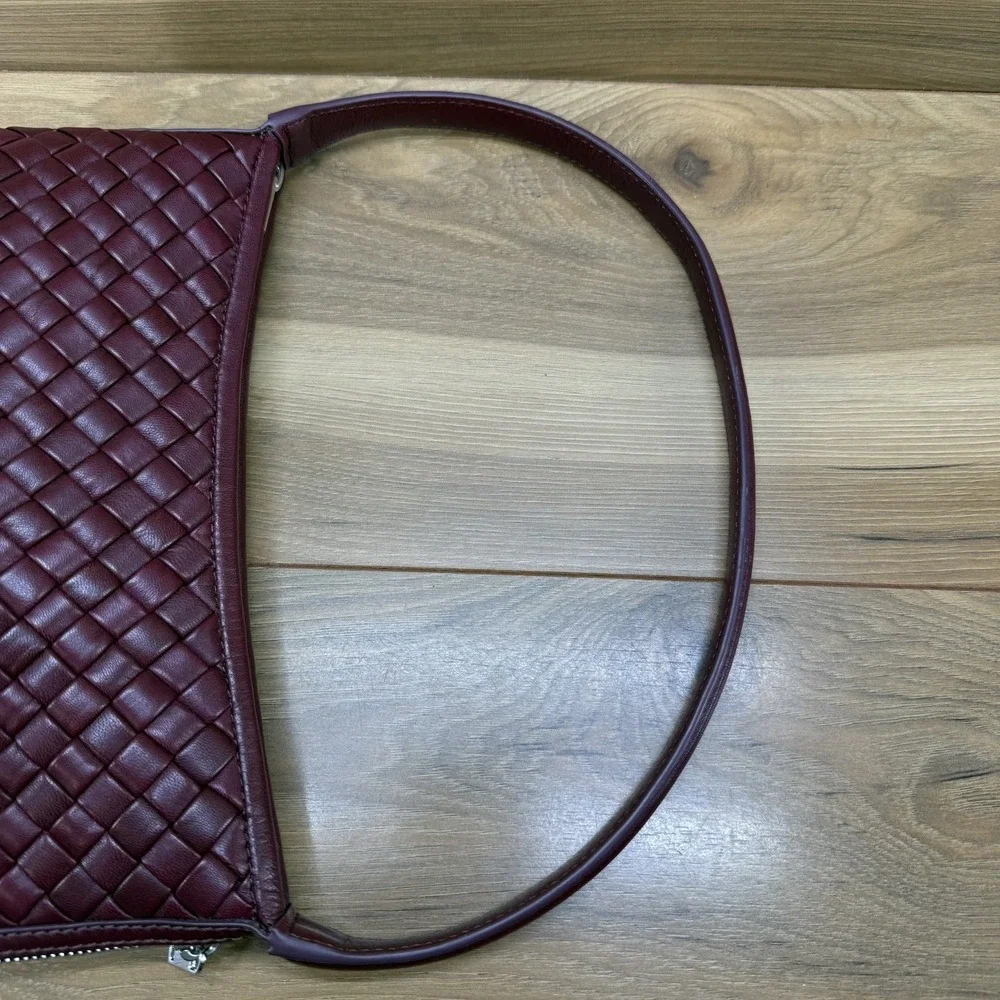 Walter Baker Hazel Hand Woven‎ Baguette Small Hobo Bag Soft Leather