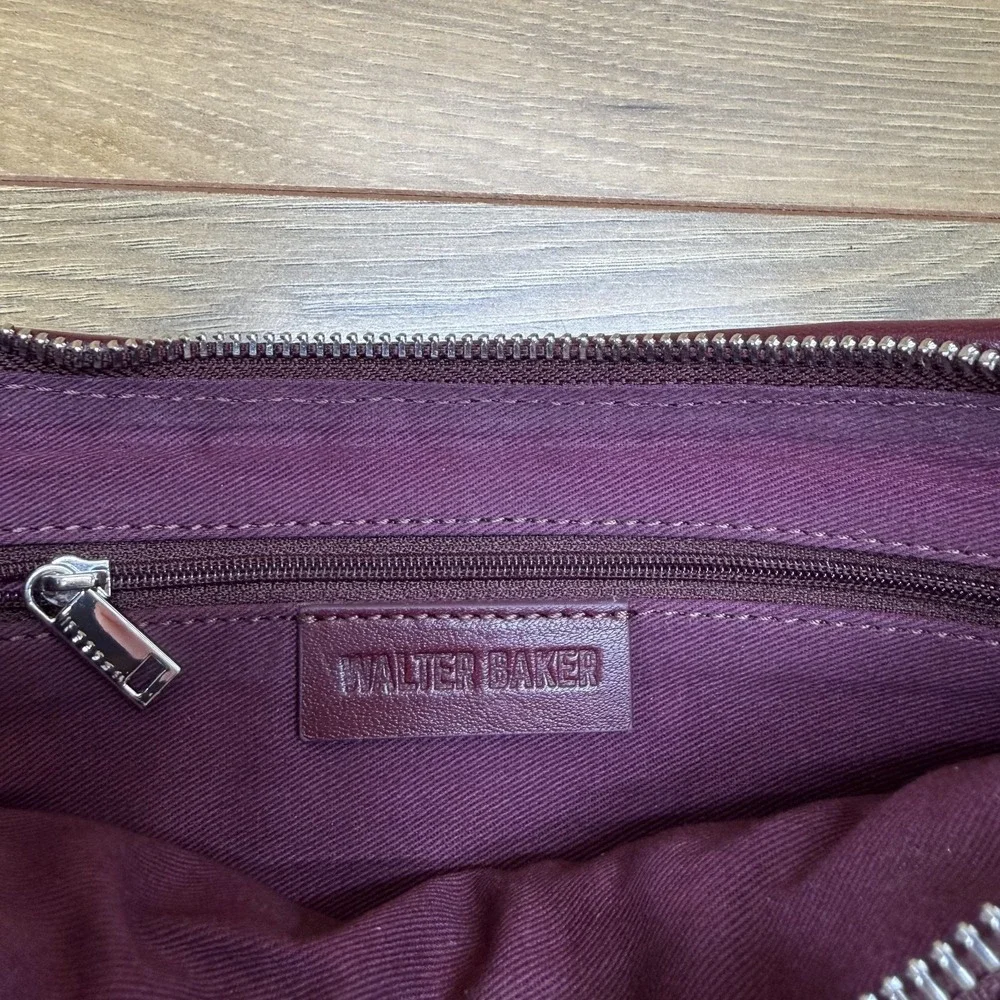 Walter Baker Hazel Hand Woven‎ Baguette Small Hobo Bag Soft Leather