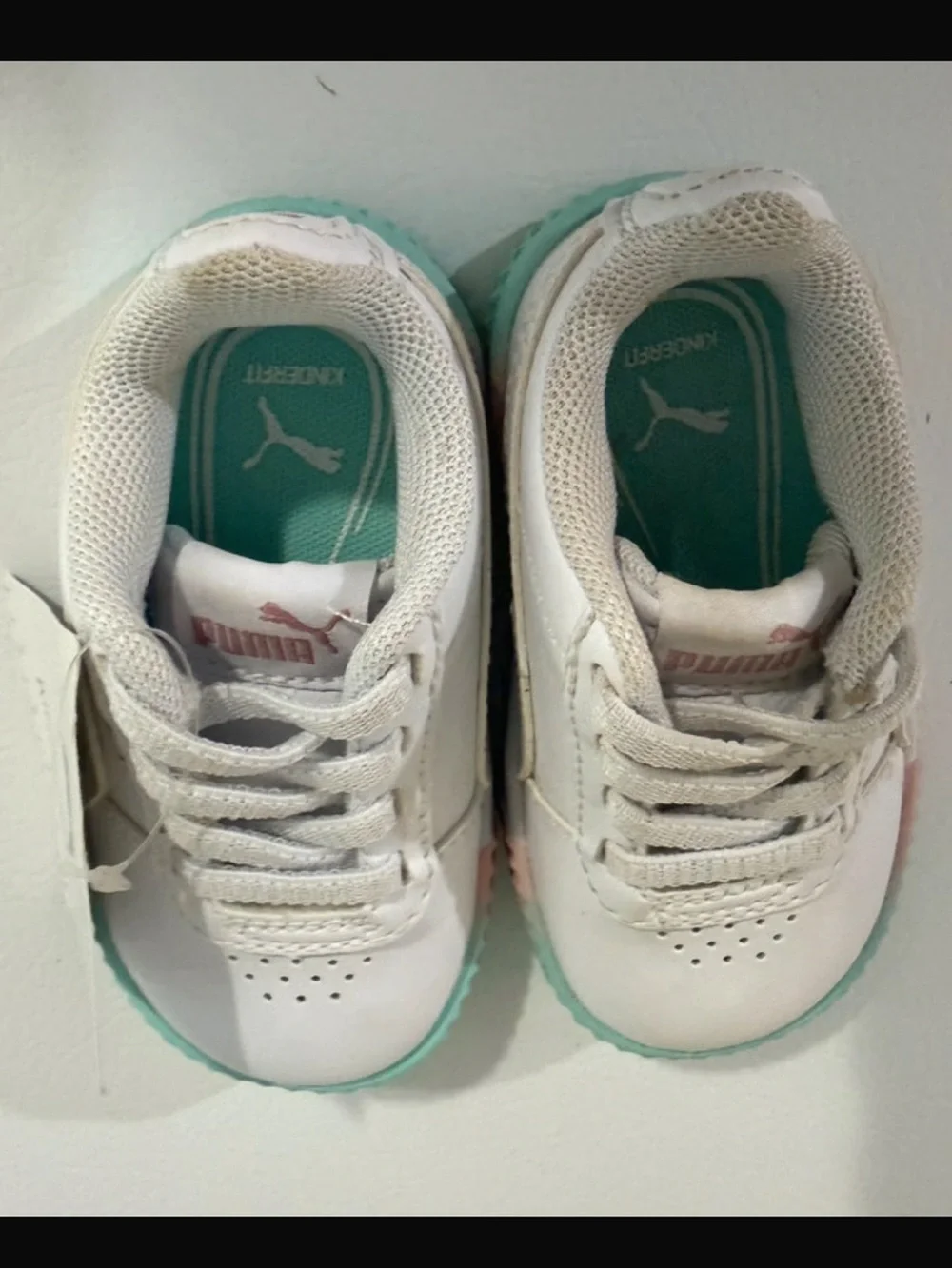 Puma white leather