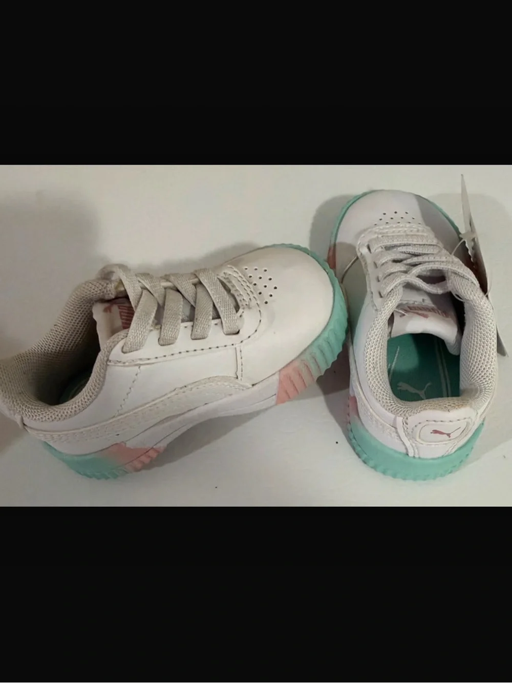 Puma white leather
