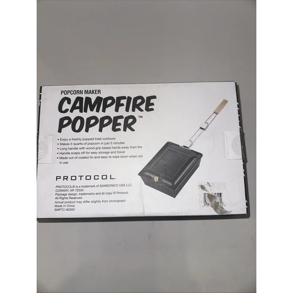 Campfire Popcorn Popper Protocol Camping Popcorn Maker 3 Quarts 5 Minutes‎ Long