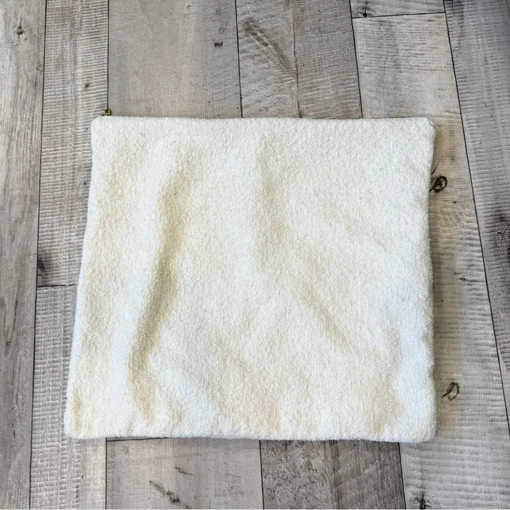 Anthropologie Textured Cream Throw‎ Pillowcase
