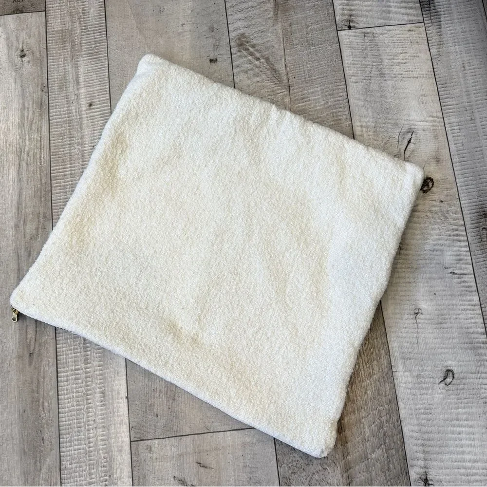Anthropologie Textured Cream Throw‎ Pillowcase