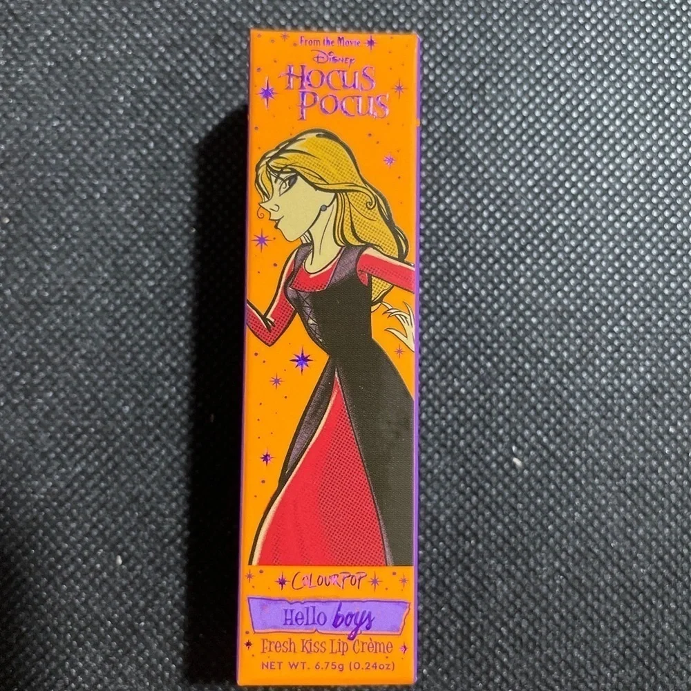 NWT ColourPop Disney Hocus Pocus Hello Boys Fresh Kiss Lip Crème Black