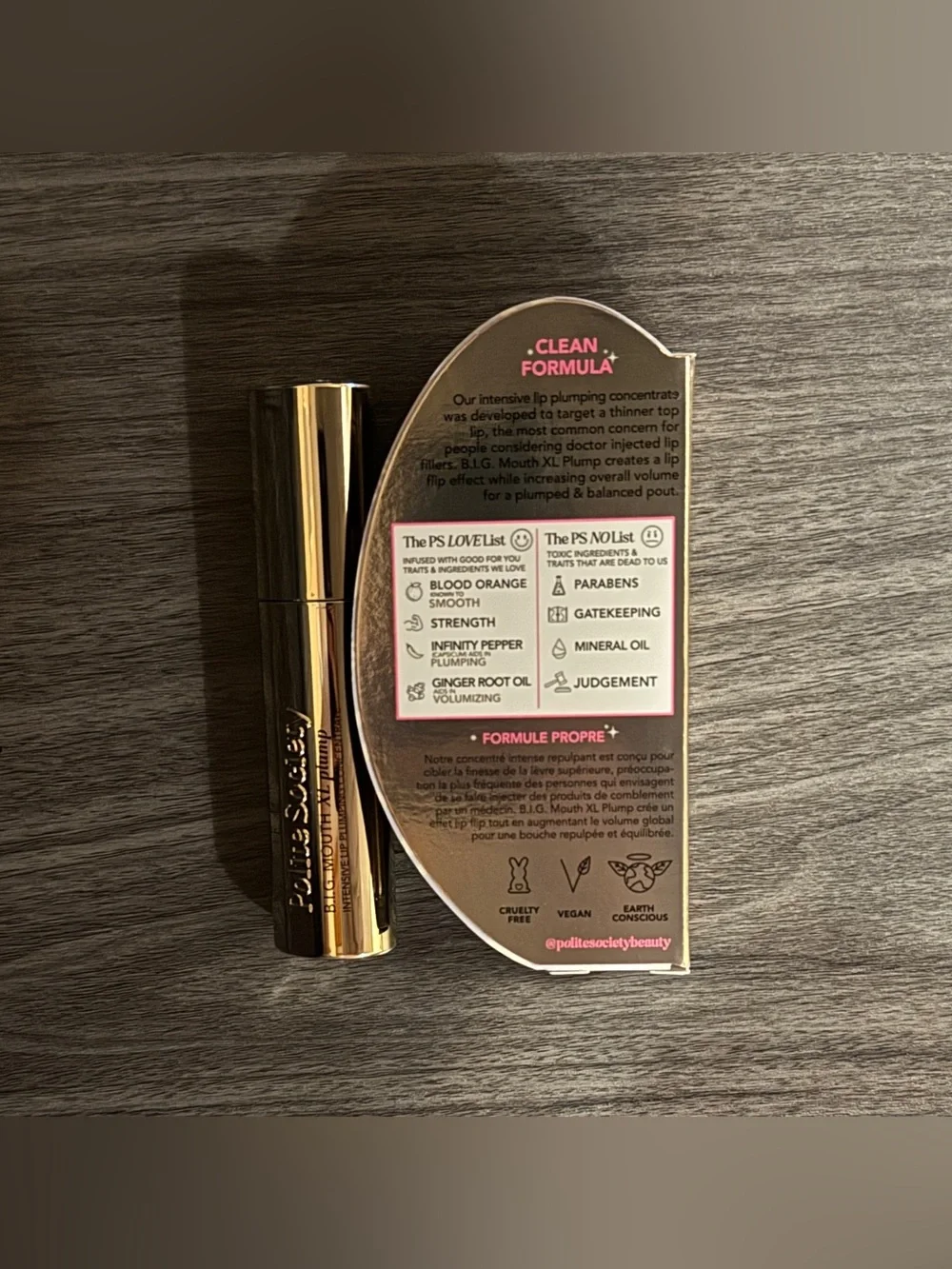 Polite Society B.I.G Mouth XL Plump Intensive Lip Plumping Concentrate NIB