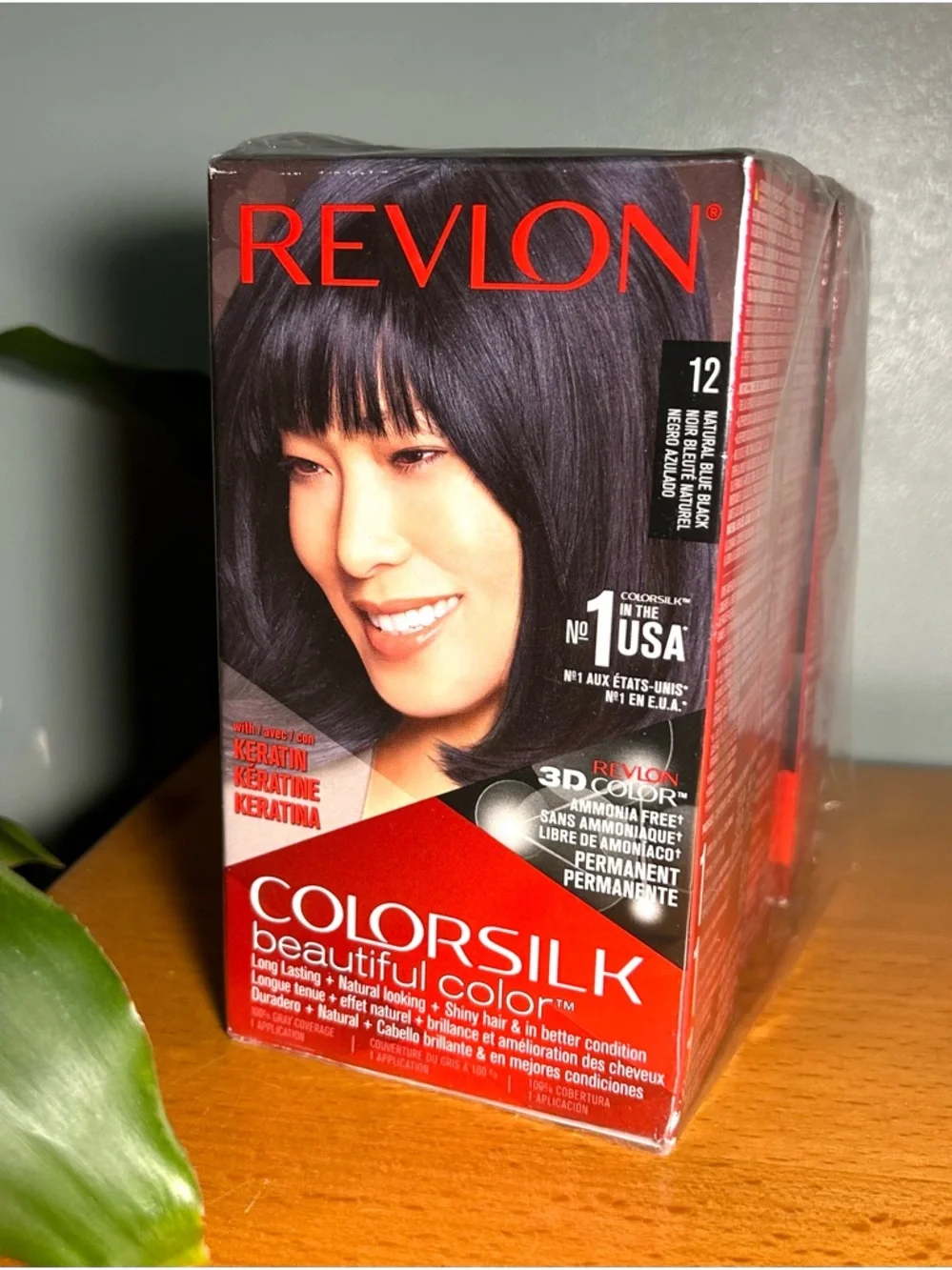 Revlon Colorsilk Beautiful Color #12 Natural blue black original sealed,  3-pack