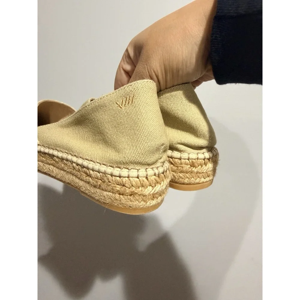 VISCATA Handmade in Spain Rascassa Flat Canvas Espadrilles Nude‎ Beige Y