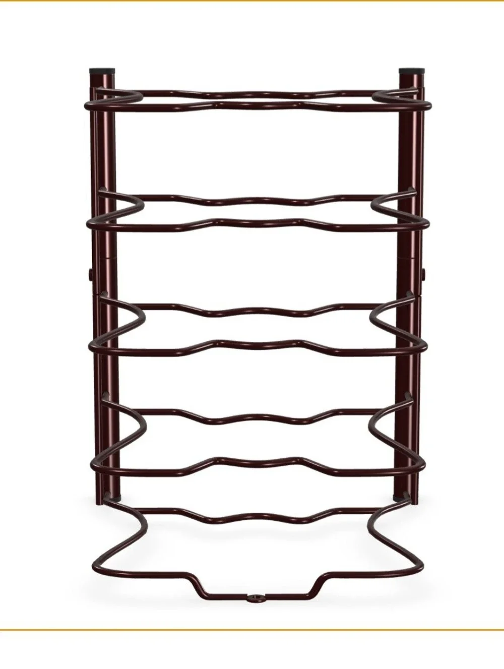 Bronze 5-Tier Rack-Cabinet Pot And Pan Metal Organizer