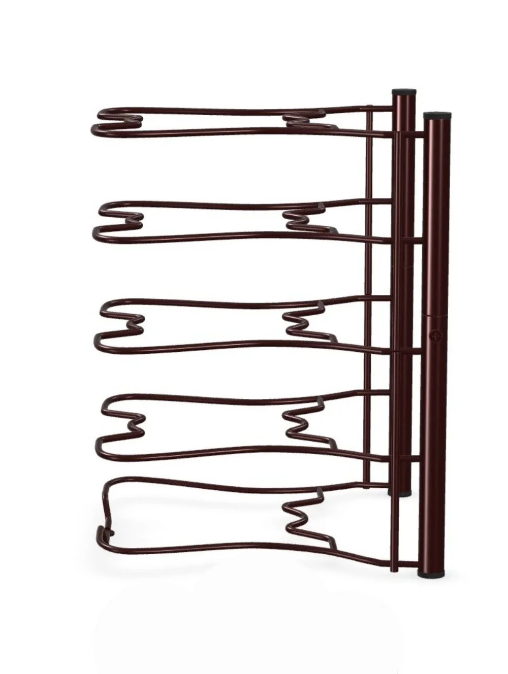 Bronze 5-Tier Rack-Cabinet Pot And Pan Metal Organizer