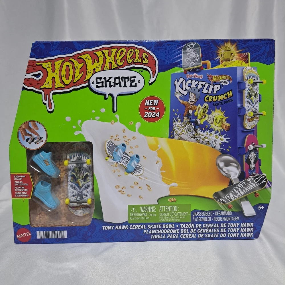 Hot Wheels‎ Skate Tony Hawk Cereal Skate Bowl Fingerboard Set New For 2024