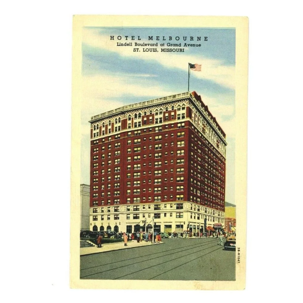 Vintage Postcard Hotel Melbourne St Louis Missouri‎ Travel States Unposted USA