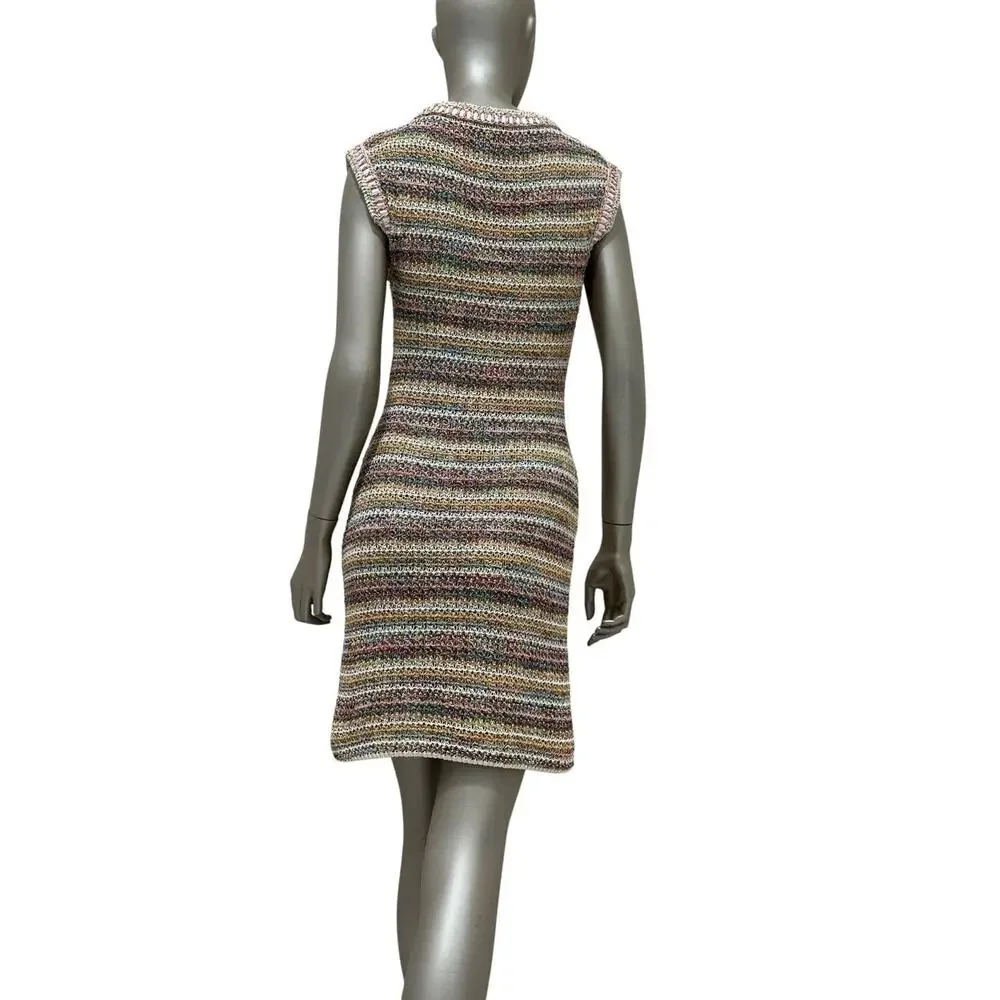 CHANEL 17C Cuba Collection Multicolor Knit Dress Sz.34