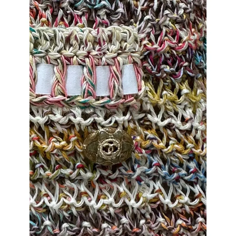 CHANEL 17C Cuba Collection Multicolor Knit Dress Sz.34