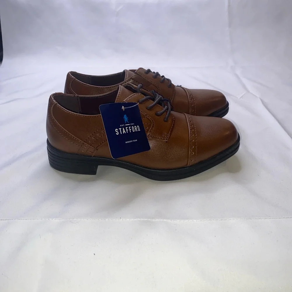 Stafford Dane Jr Little & Big Kid Boys Memory‎ Foam Oxford Shoes Size 13M