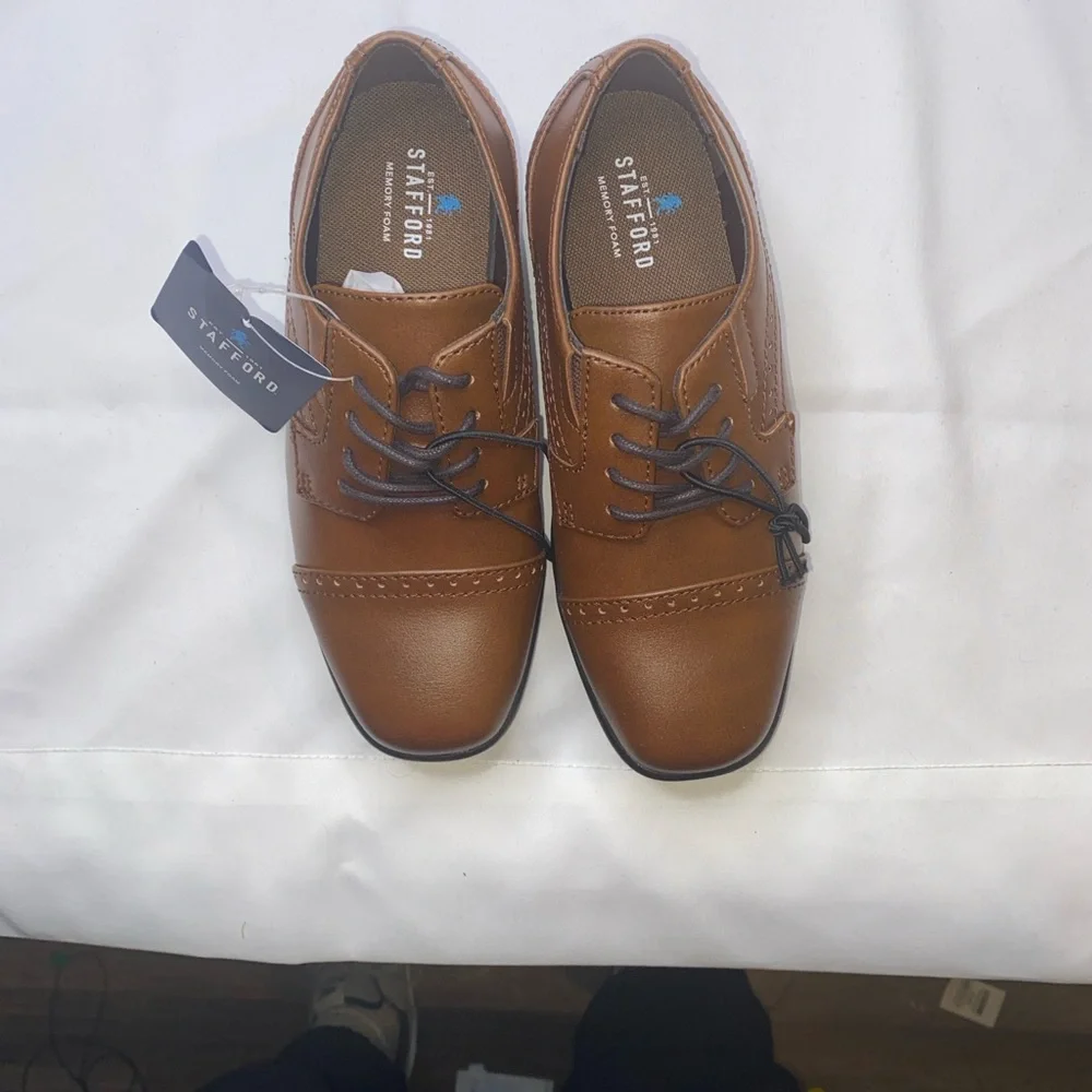 Stafford Dane Jr Little & Big Kid Boys Memory‎ Foam Oxford Shoes Size 13M
